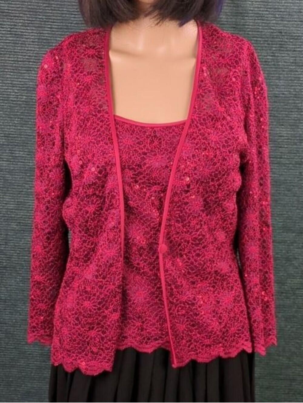 Alex Evenings Red Camisole & Jacket For Kitty Rescue!